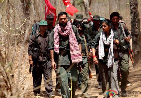 Abhay Deol and Anjali Patil leading the naxalites in Chakravyuh Movie Stills