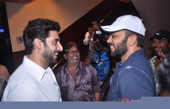 Abhishek Bachchan and Rohit Shetty meets fans on Bol Bachchan Movie Screening