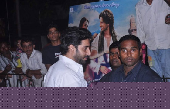 Abhishek Bachchan meets fans on Bol Bachchan Movie Screening