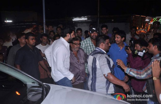 Abhishek Bachchan meets fans on Bol Bachchan Movie Screening