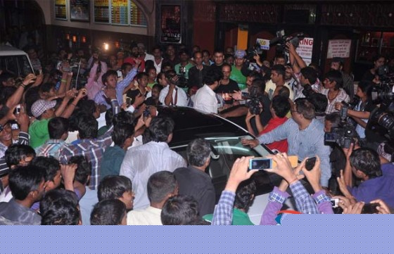 Abhishek Bachchan meets fans on Bol Bachchan Movie Screening