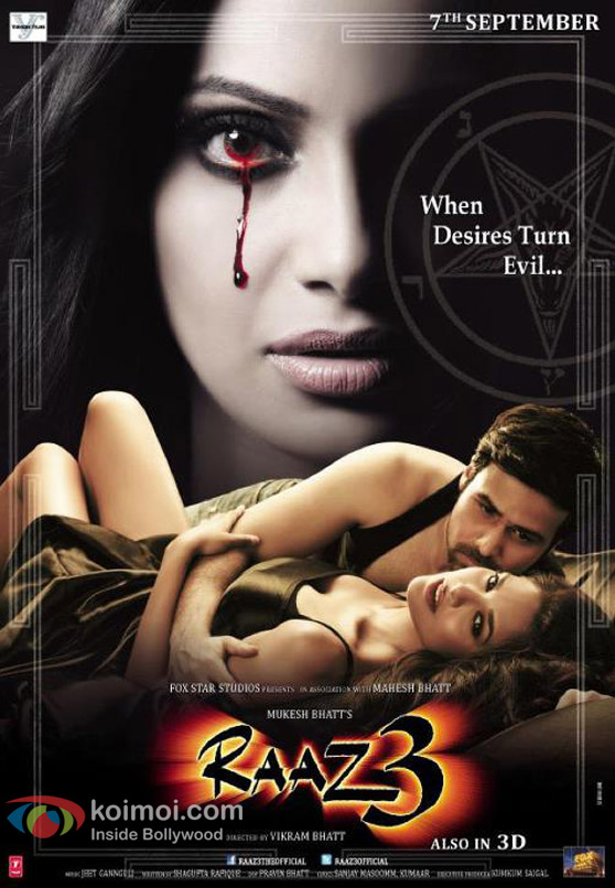 Bipasha Basu, Emraan Hashmi and Esha Gupta in Raaz 3 Movie Poster