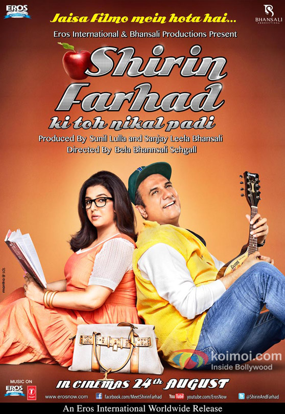 Farah Khan and Boman Irani followed Dilwale Dulhania Le Jayenge in Shirin Farhad Ki Toh Nikal Padi Movie Poster
