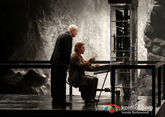 Michael Caine and Christian Bale In The Dark Knight Rises Movie Stills