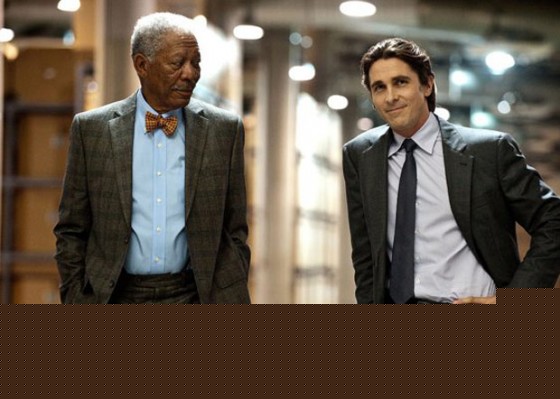 Morgan Freeman and Christian Bale In The Dark Knight Rises Movie Stills