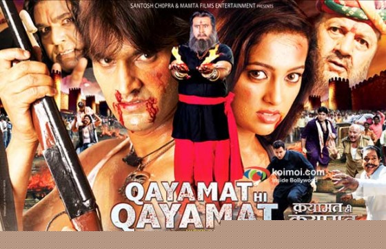 Prakash Sagar, Ester Noronha In Qayamat Hi Qayamat Movie Poster 