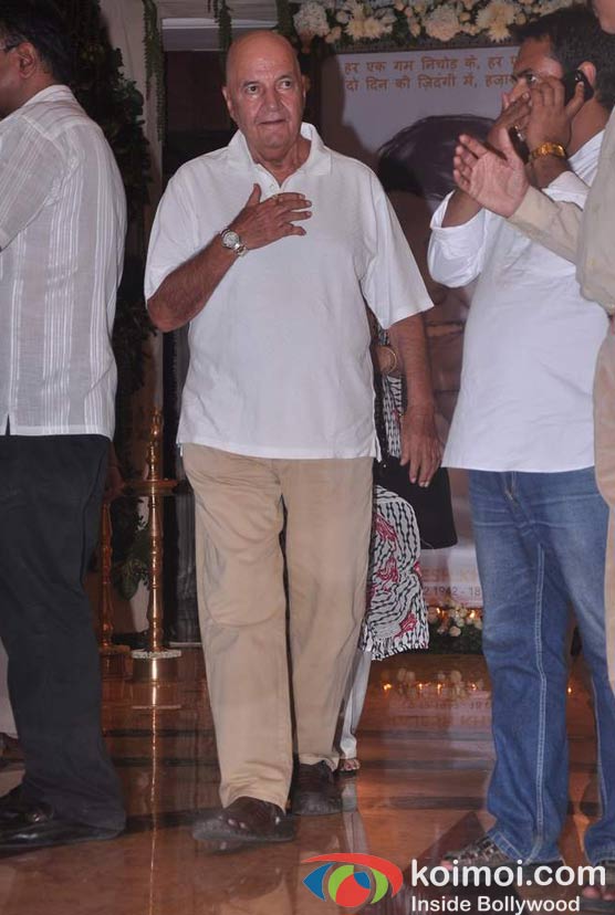 Prem Chopra At Rajesh Khanna's Prayer Meet