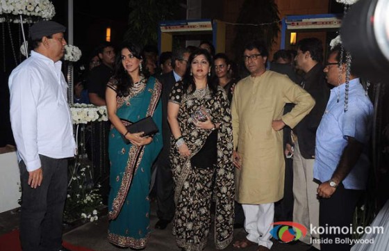 Shaina NC, Sharmila Thackeray, Raj Thackeray At Esha Deol's Wedding Reception