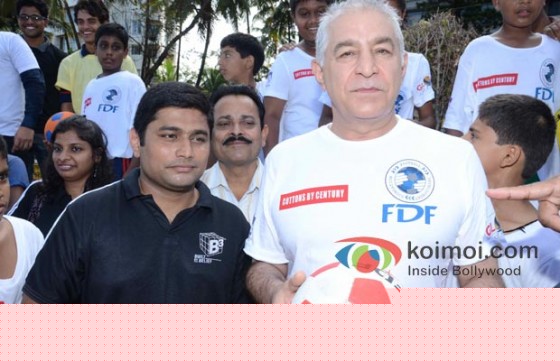 Yogesh Pawaskar and Dalip Tahil at the First Football Marathon of Mumbai