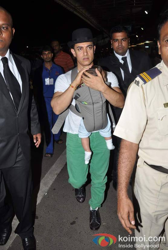 Aamir Khan Snappped With Baby Azad