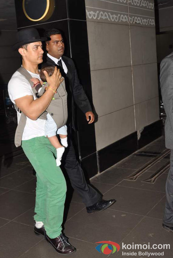 Aamir Khan Snappped With Baby Azad