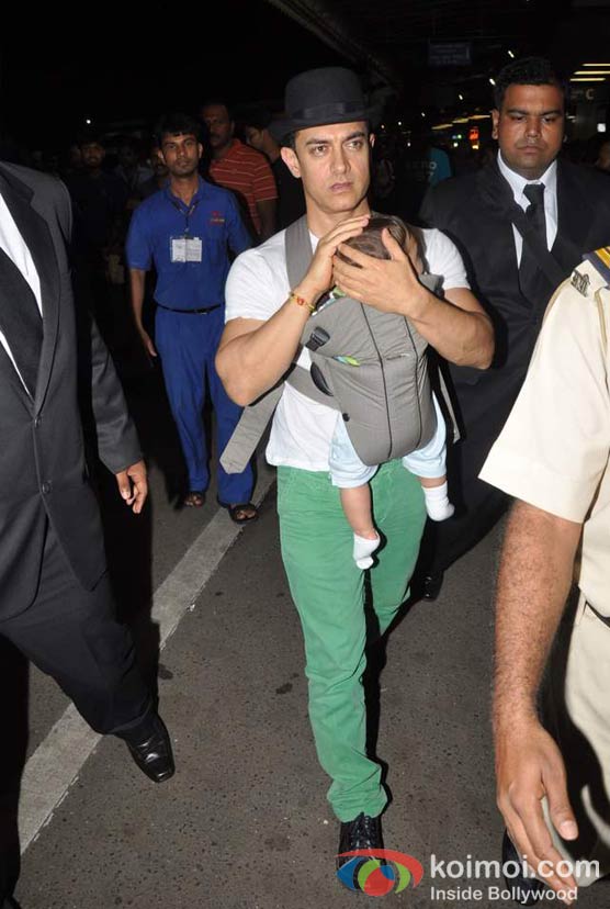 Aamir Khan Snappped With Baby Azad