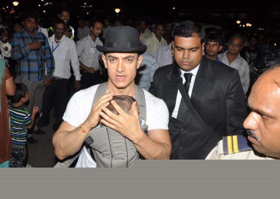 Aamir Khan Snappped With Baby Azad