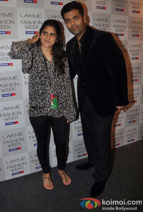 Anushka Khanna, Karan Johar At Lakme Fashion Week 2012