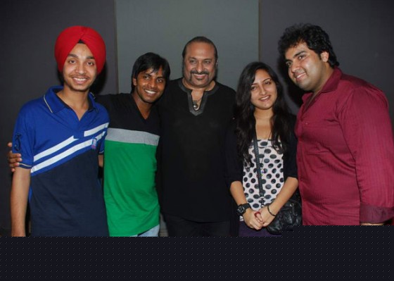 Devender Pal Singh, Amit Kumar, Leslie Lewis, Poorvi Kaoutish,Vipul Mehta At Indian Idol 6 - The Fabulous Four Recording