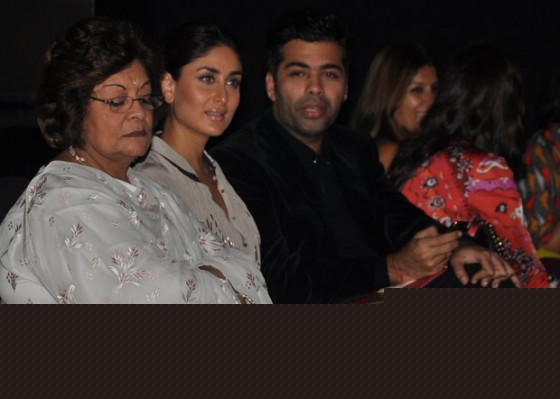 Hiroo Johar, Kareena Kapoor, Karan Johar At Lakme Fashion Week 2012