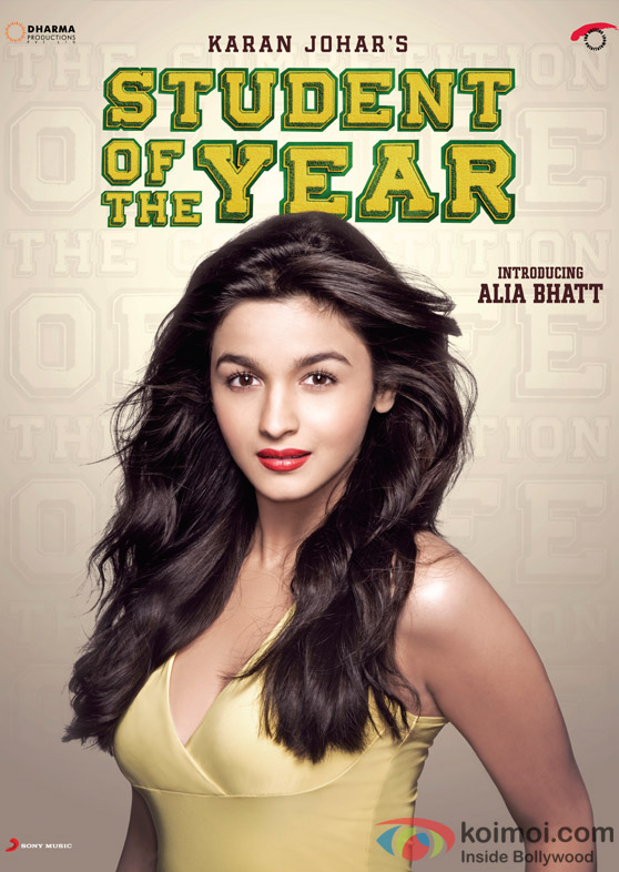 Introducing Alia Bhatt in Student Of The Year Movie Poster