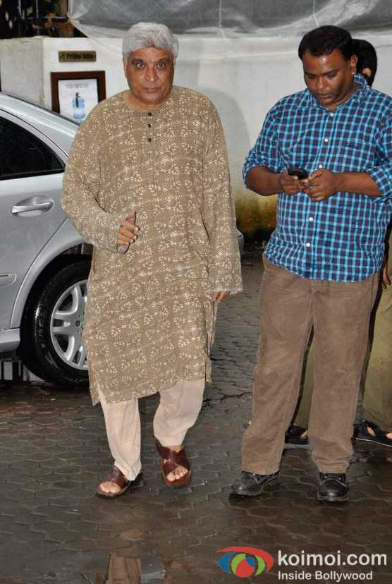 Javed Akhtar At A. K. Hangal (Avtar Kishan Hangal) Prayer Meet
