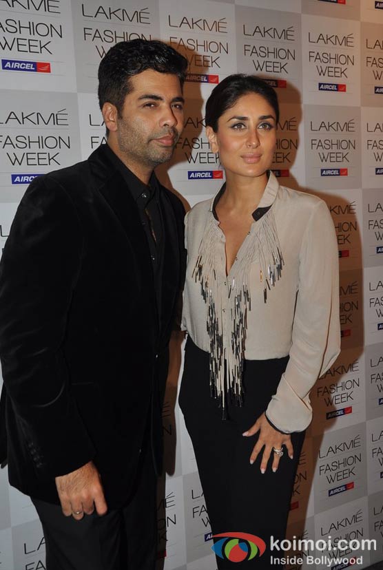 Karan Johar Kareena Kapoor At Lakme Fashion Week 2012