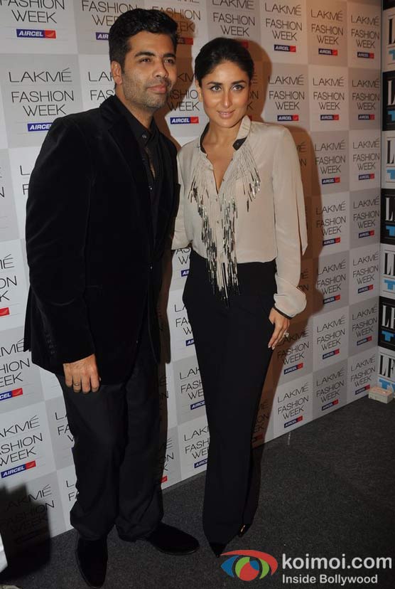 Karan Johar Kareena Kapoor At Lakme Fashion Week 2012