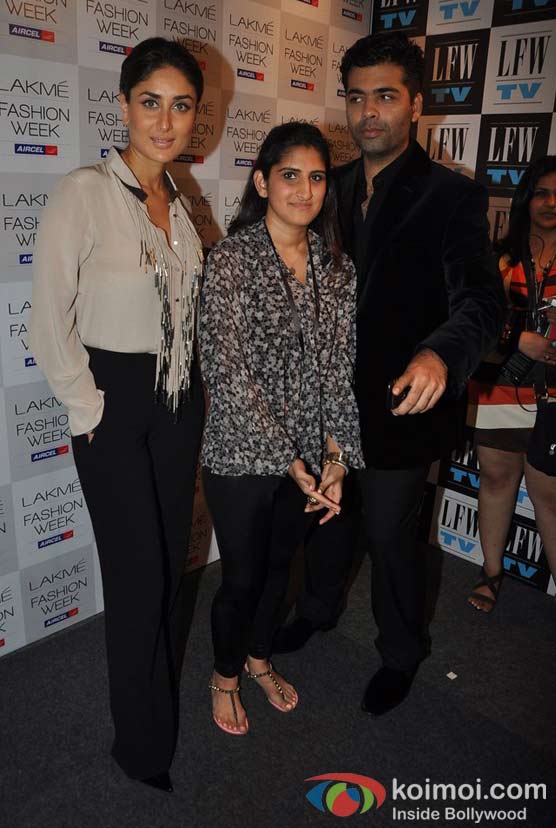 Kareena Kapoor, Anushka Khanna, Karan Johar At Lakme Fashion Week 2012