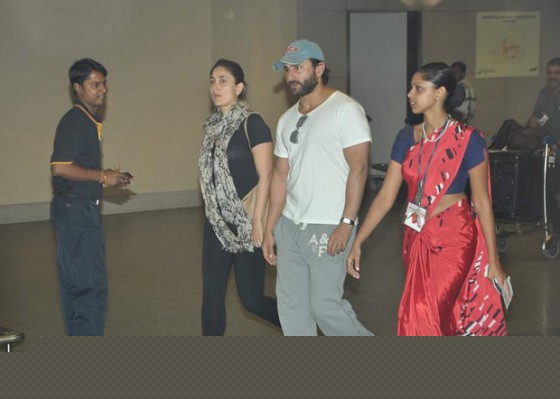 Kareena Kapoor And Saif Ali Khan Return From Paris