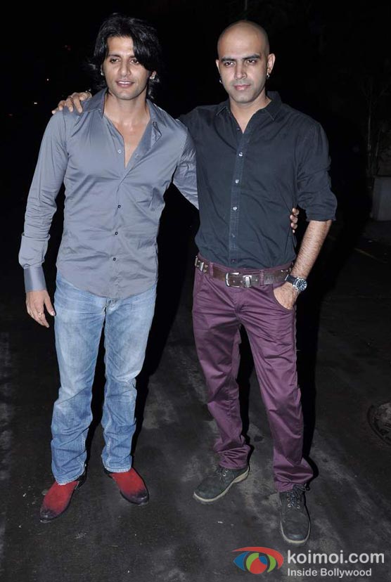 Karnvir Bohra and Rajiv Laxman at Kiran Bawa's Party in Juhu