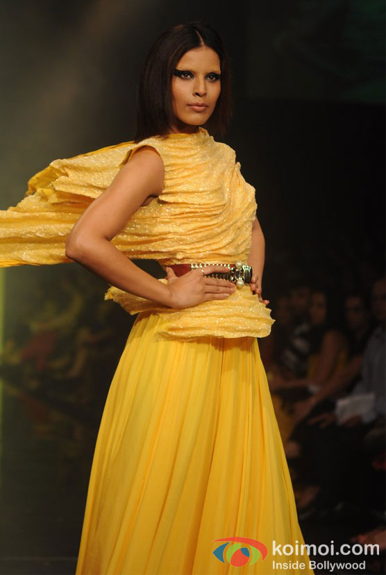 Model At Lakme Fashion Week 2012