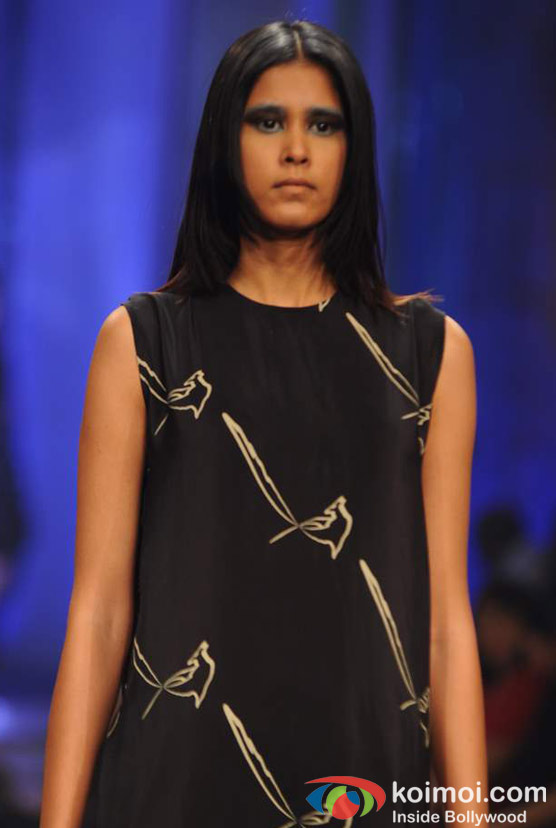 Model Walks The Ramp At Lakme Fashion Week 2012 Grand Finale