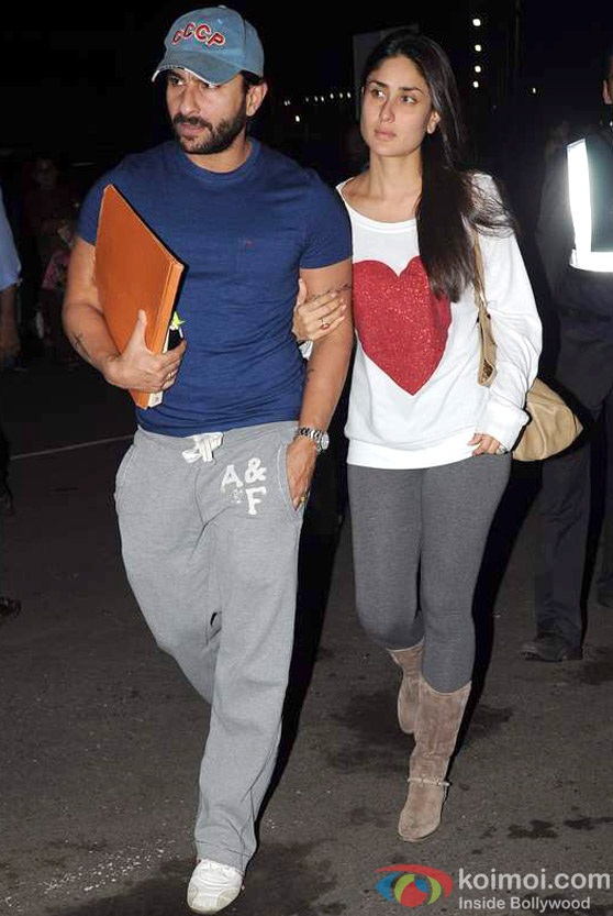 Saif Ali Khan And Kareena Kapoor Snapped At Airport