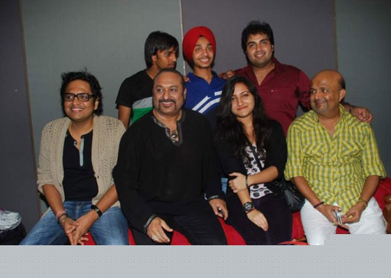 Shamir Tandon, Amit Kumar, Leslie Lewis, Devender Pal Singh, Poorvi Kaoutish, Vipul Mehta, Sameer At Indian Idol 6 - The Fabulous Four Recording