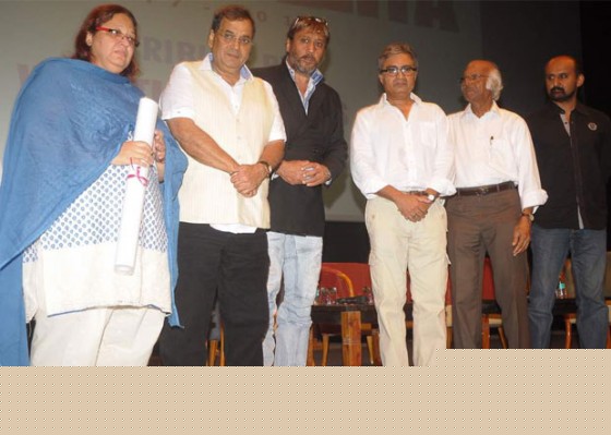 Subhash Ghai, Jackie Shroff At Whistling Woods International Tribute To Ashok Mehta