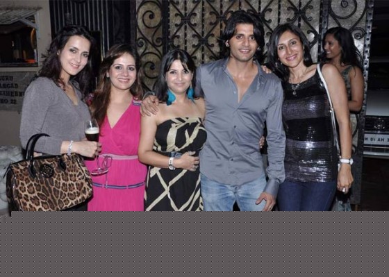 Tulip Joshi, Karnvir Bohra and Teejay Sidhu at Kiran Bawa's Party in Juhu