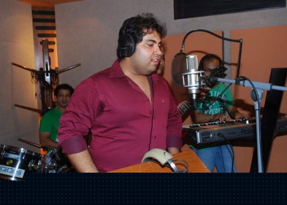 Vipul Mehta At Indian Idol 6 - The Fabulous Four Recording