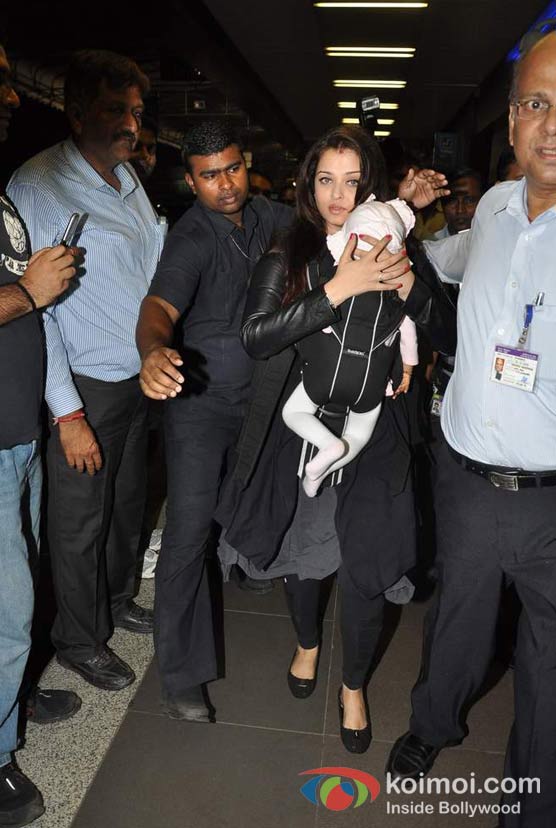 Aishwarya Rai Bachchan Snapped With Her Baby