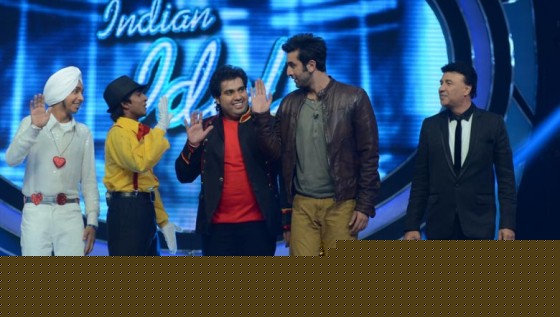 Devendra Singh, Amit Kumar, Vipul Mehta, Ranbir Kapoor, Anu Malik On The Sets Of Indian Idol Season 6 Finale