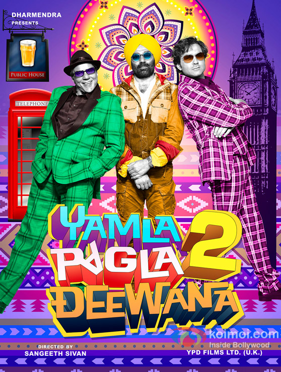 Dharmendra, Sunny Deol and Bobby Deol in Yamla Pagla Deewana 2 Movie Poster 1