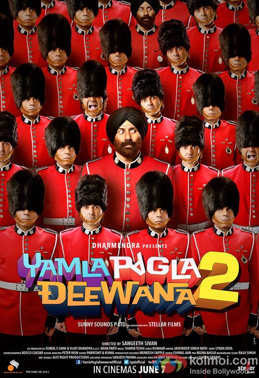 Dharmendra, Sunny Deol and Bobby Deol in Yamla Pagla Deewana 2 Movie Poster 7