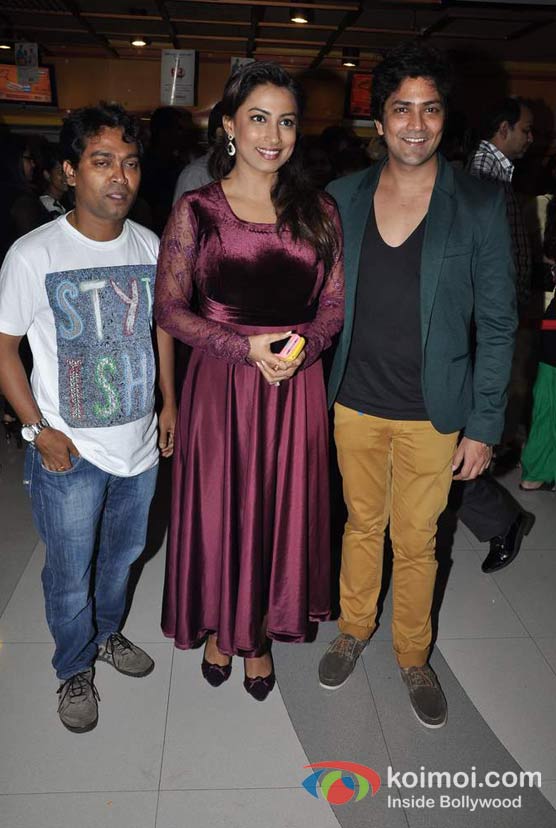Kranti Redkar, Aniket Vishwasrao Attends The Premier Of No Entry Pudhe Dhoka Aahe At Fun Cinemas