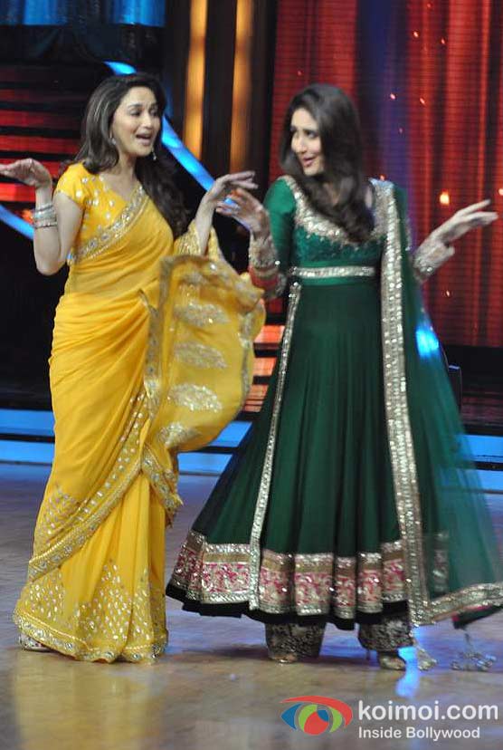 Madhuri Dixit, Kareena Kapoor Visits The Sets Of Jhalak Dikhla Jaa At Filmistan Studios