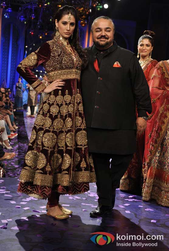 Nargis Fakhri Walks For JJ Valaya at Bridal Fashion Week Finale