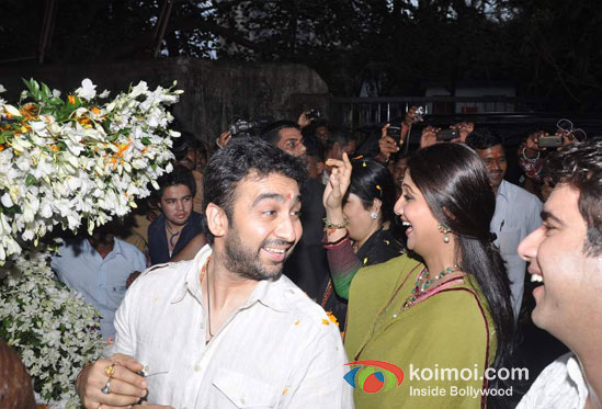 Raj Kundra At Shilpa Shetty's Ganpati Visarjan