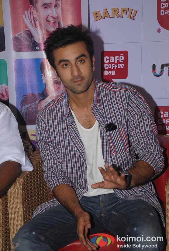 Ranbir Kapoor Promotes Barfi! Movie at Cafe Coffee Day