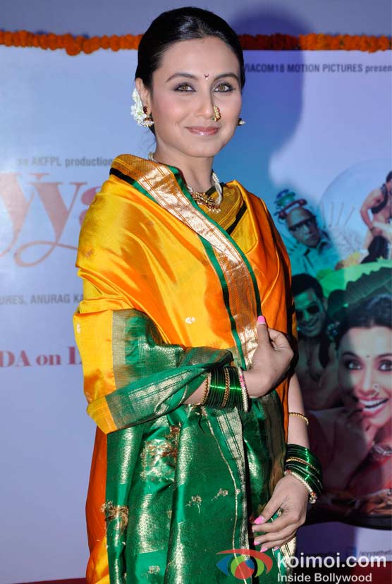 Rani Mukerji Attends The First Look Launch of Aiyyaa at Cinemax, Mumbai.