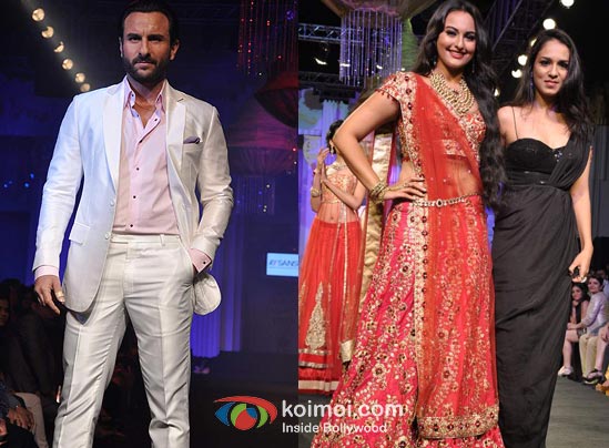 Saif Ali Khan And Sonakshi Sinha Walks The Ramp For Aamby Valley India Bridal Fashion Week 2012 Day 2