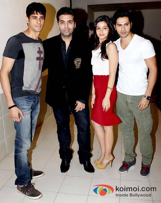 Sidharth Malhotra, Karan Johar, Alia Bhatt and Varun Dhawan Student Of The Year Movie Music Launch At Radio City 91.1 FM