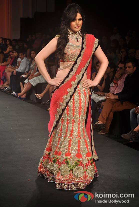 Zarine Khan Walk For Shane and Falguni Peacock