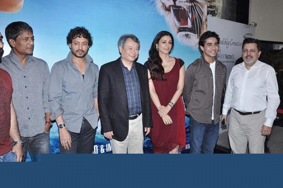 Adil Hussain, Irrfan Khan,Tabu And Suraj Sharma At Ang Lee's Life Of Pi Movie Press Mee