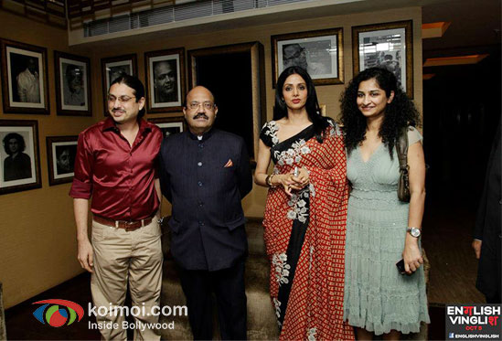 Amar Singh, Sridevi, Gauri Shinde At English Vinglish Movie Screening In Delhi