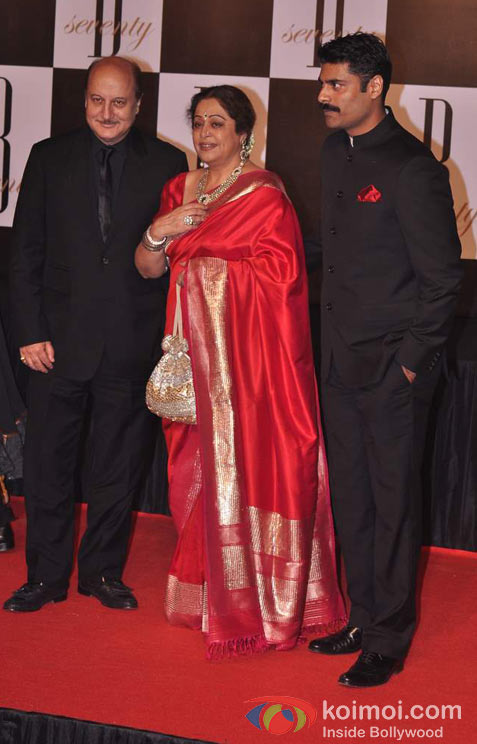 Anupam Kher And Kirron Kher At Amitabh Bachchan's 70th Birthday Bash